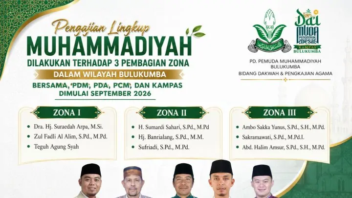 KAMPAS Bulukumba Gelar Pengajian Rutin di Tiga Zona Mulai September, Sembilan Narasumber Disiapkan