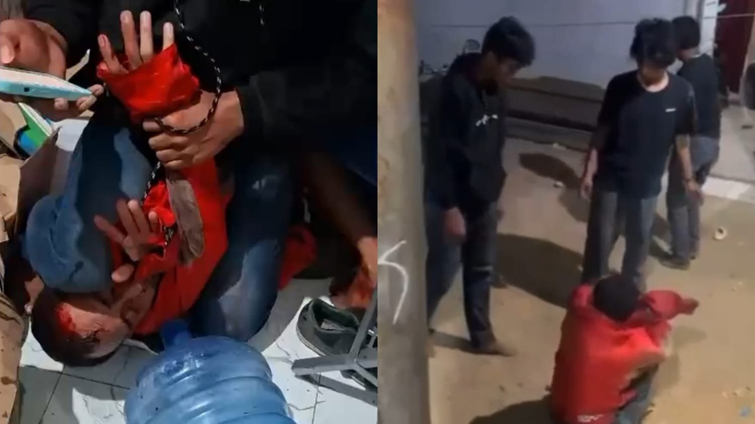 Pria Berjaket Merah Babak Belur Diamuk Warga Kendari Usai Kedapatan Masuk Rumah dan Mengancam dengan Pisau