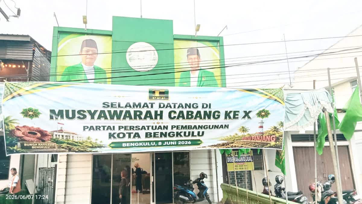 Muscab PPP Kota Bengkulu Resmi Digelar, DPW Target Satu Kursi di Setiap Dapil pada Pileg 2029