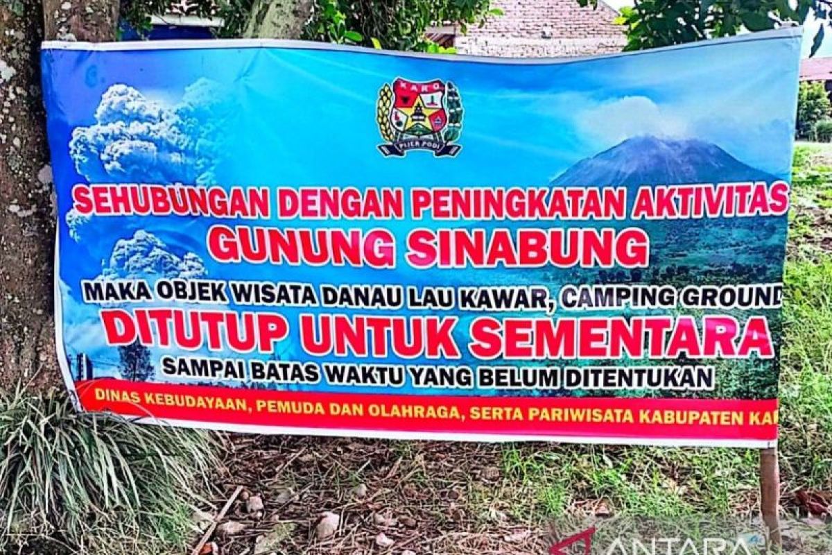 Aktivitas Gunung Sinabung Meningkat, Pemkab Karo Tutup Sementara Danau Lau Kawar dan Camping Ground