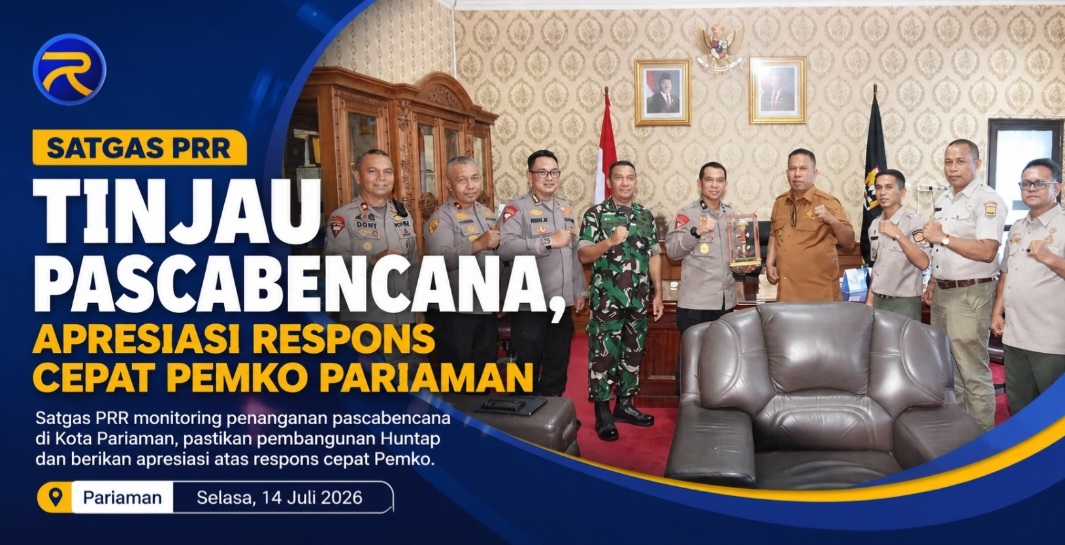 Satgas PRR Pusat Tinjau Huntap dan Infrastruktur Pascabencana di Pariaman, Apresiasi Respons Cepat Pemkot