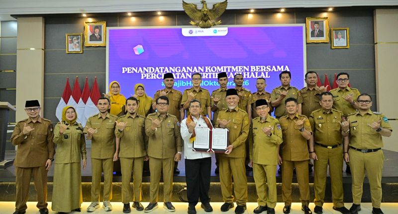 Gubernur Mahyeldi Dorong 19 Kabupaten Kota di Sumbar Percepat Sertifikasi Halal Jelang Kewajiban Oktober 2026