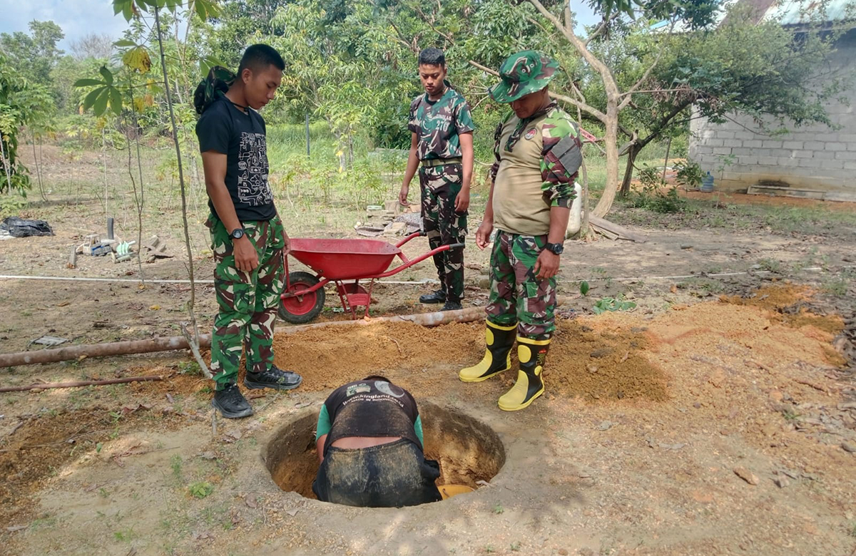 TMMD Ke-129 Kodim 0315/Tanjungpinang Bangun Sumur Bor di Lancang Kuning, Atasi Krisis Air Bersih Warga Bintan