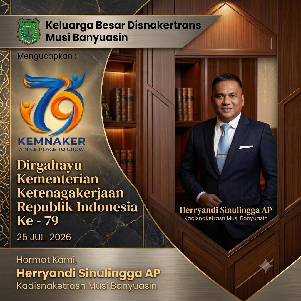 Disnakertrans Musi Banyuasin Perkuat Dua Pilar di HUT Ke-79 Kemnaker: SDM Unggul dan Lapangan Kerja Pemuda