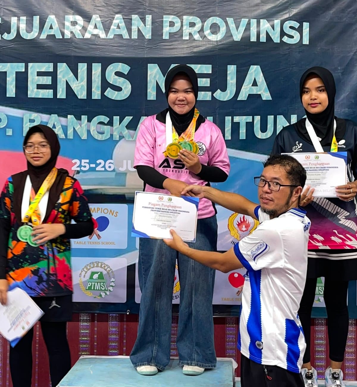 Atlet Tenis Meja Bangka Barat Borong 3 Emas di Kejurprov Babel 2026, Azkiya Hulwa Pertahankan Gelar Juara Tiga Tahun Beruntun