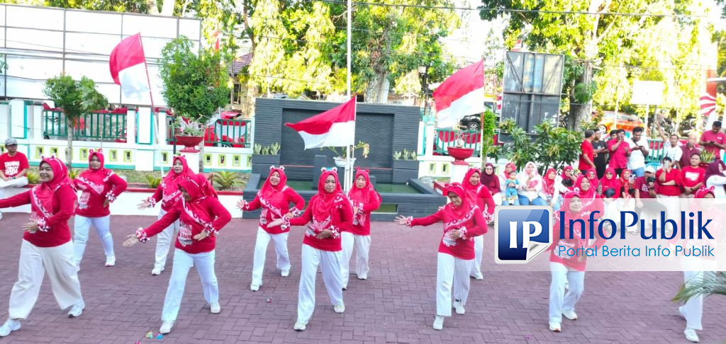 HUT ke-81 RI, Dinkes P2KB Gorontalo Gelar Lomba Senam Kreasi, Bidang PSDK Raih Juara Umum