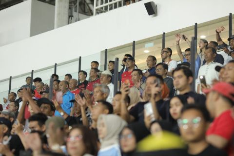Nobar Timnas Indonesia U-19 di Stadion Utama Sumut, Ribuan Warga Padati Deli Serdang, Bupati Asahan Turut Hadir
