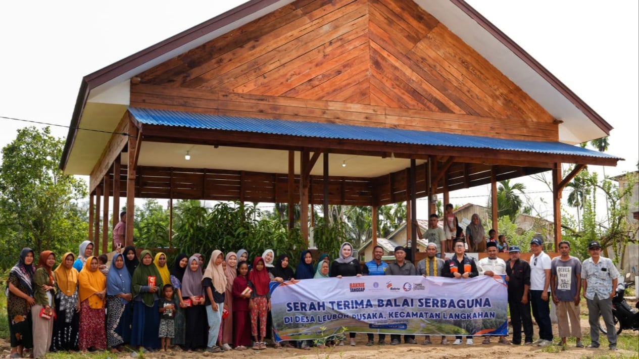 Bakrie Group Resmikan Balai Serba Guna di Aceh Utara untuk Warga Desa Leubok Pusaka Pascabanjir Bandang
