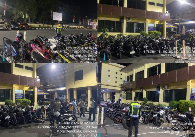 Satlantas Polresta Bengkulu Sita 16 Motor dalam Razia Balap Liar dan Knalpot Brong, 5 Unit Diduga Digunakan untuk Trek-trekan