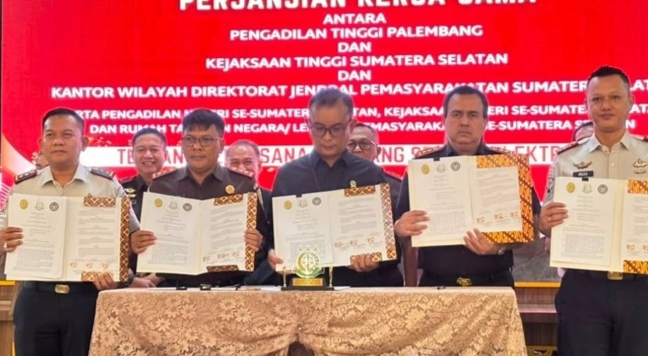 Kalapas Empat Lawang Teken PKS Sidang Elektronik, Sinergi Digital Perkuat Sistem Peradilan Pidana di Sumsel
