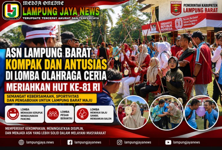 Lomba Ceria Meriahkan HUT ke-81 RI di Lampung Barat, Bupati Parosil Mabsus Ajak ASN Perkuat Pengabdian Lewat Kegembiraan