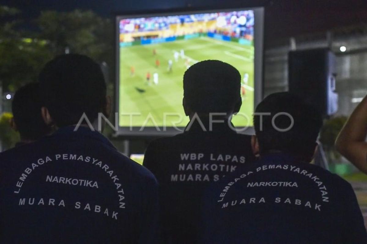 Momen Final Piala Dunia 2026: Nonton Bareng Spanyol vs Argentina di Lapas Narkotika Jambi, 20 WBP Ikut Serta