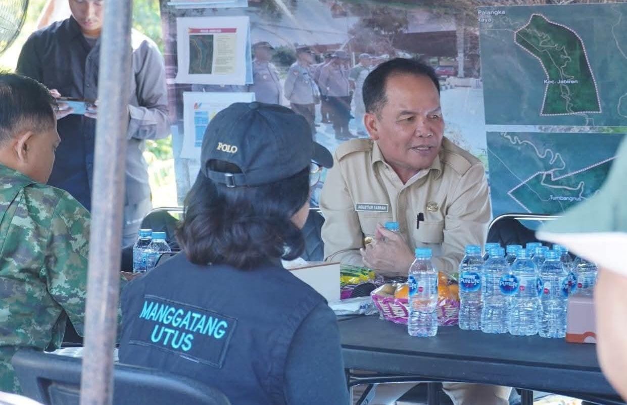Gubernur Kalteng Agustiar Sabran Tinjau Pos Siaga Karhutla di Pulang Pisau, Minta Api Tak Ditunggu Membesar