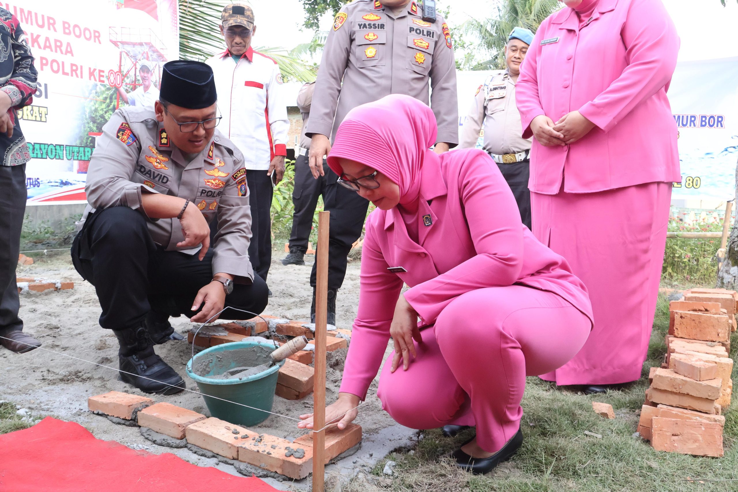 Kapolres Langkat Pimpin Peletakan Batu Pertama Sumur Bor di Dusun Bukit Barat, Akses Air Bersih untuk Warga Tanjung Putus