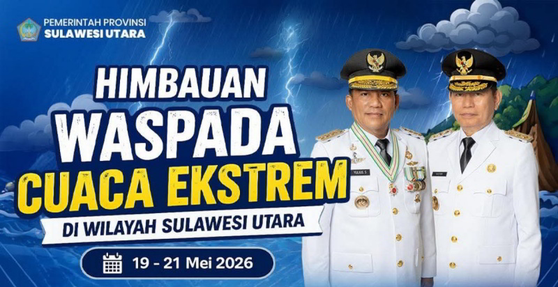 BMKG Deteksi 4 Fenomena Atmosfer Picu Cuaca Ekstrem di Sulut, Pemprov Imbau Waspada Banjir dan Longsor 19-21 Mei 2026