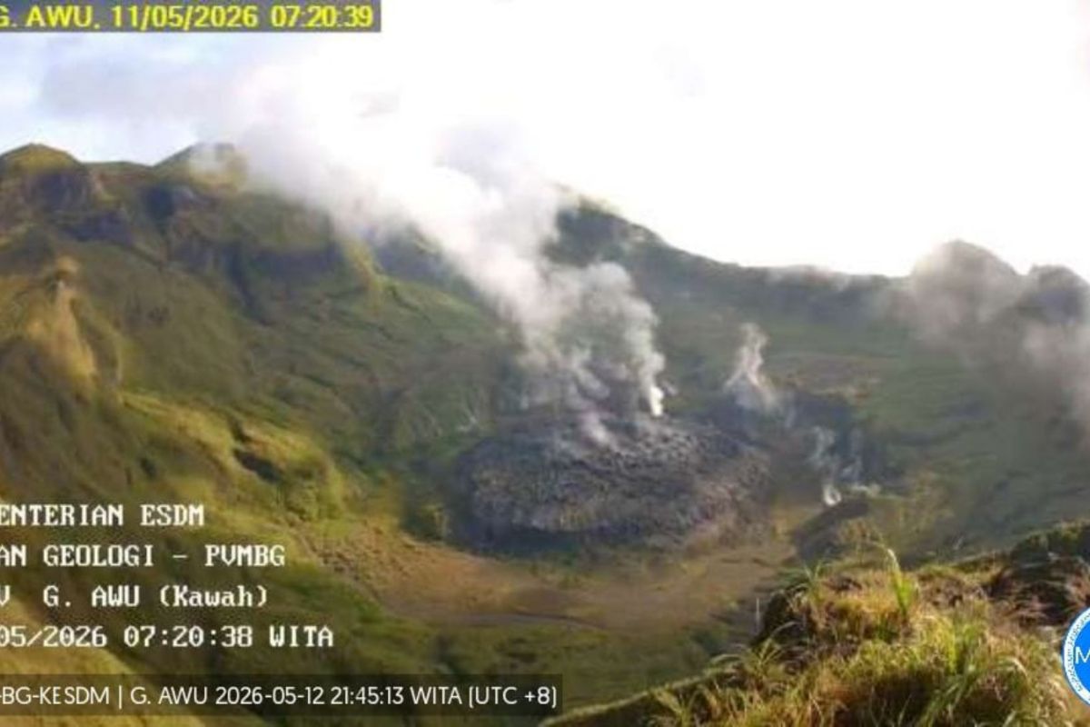 Status Gunung Awu di Kepulauan Sangihe Sulut Diturunkan dari Siaga ke Waspada, Radius Bahaya 3 Kilometer