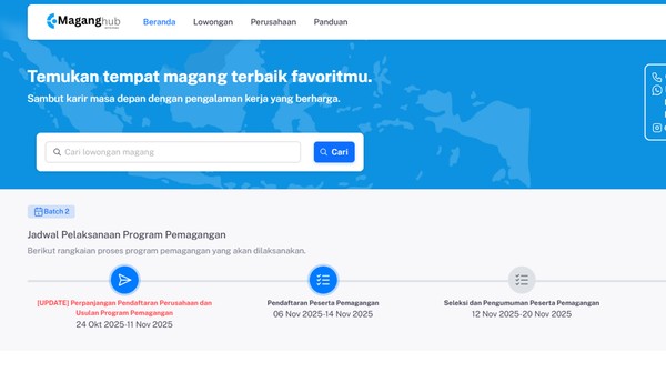 Kemnaker Buka Pendaftaran Magang Hub Batch 2 2026 hingga 8 September