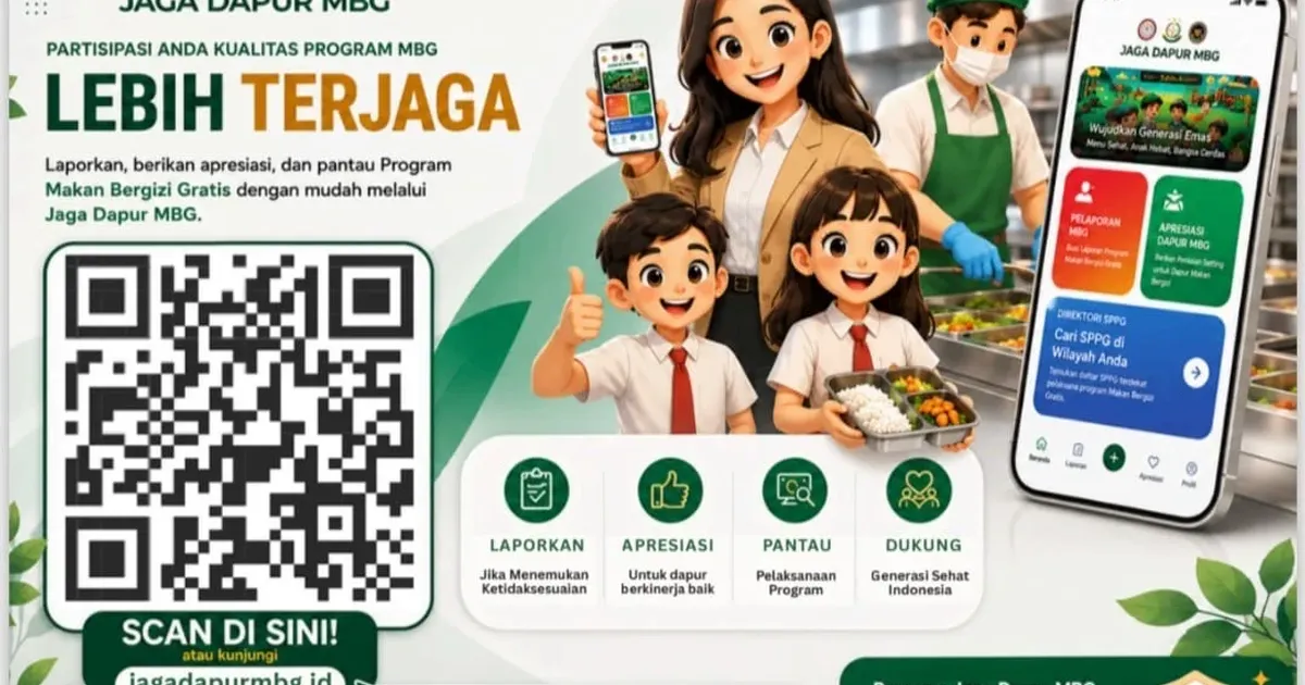 Warga Pemalang Bisa Lapor Makanan MBG Busuk ke Kejaksaan Lewat Aplikasi Jaga Dapur, Cukup Scan Barcode