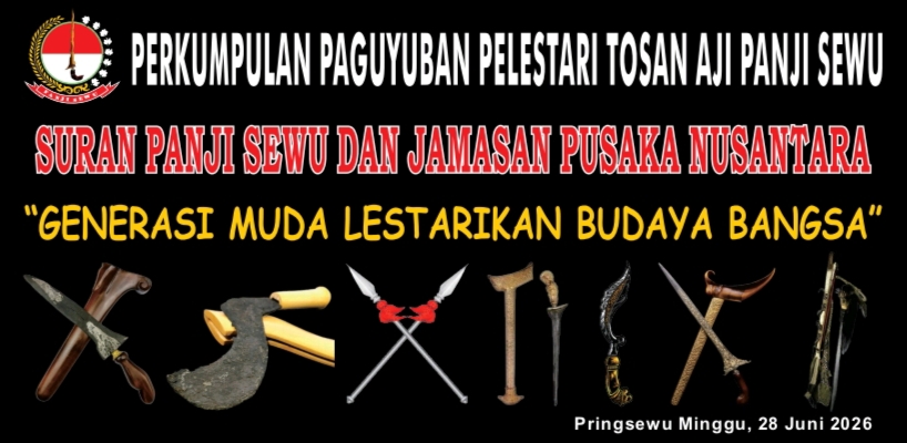 Paguyuban Pelestari Tosan Aji Panji Sewu di Pringsewu Siap Gelar Jamasan Pusaka Nusantara, Target 90 Persen