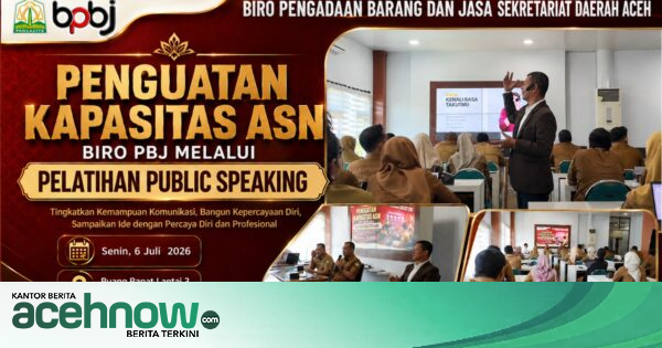 Biro PBJ Setda Aceh Latih ASN Public Speaking, Bekali Kemampuan Komunikasi di Forum Resmi dan Pelayanan Publik