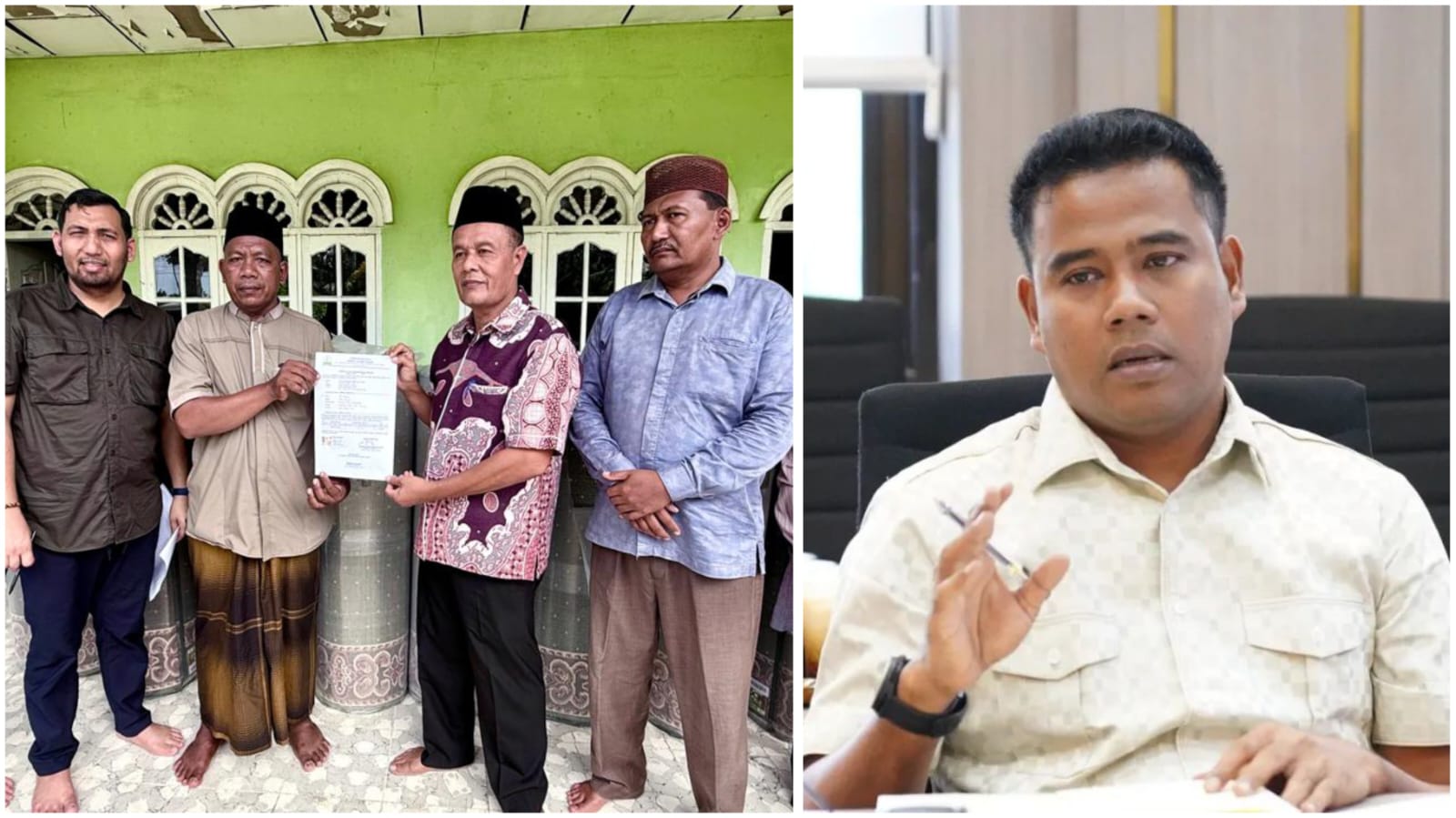 Anggota DPRA Ngohwan Salurkan Karpet Sajadah ke Puluhan Masjid Terdampak Bencana di Aceh Utara
