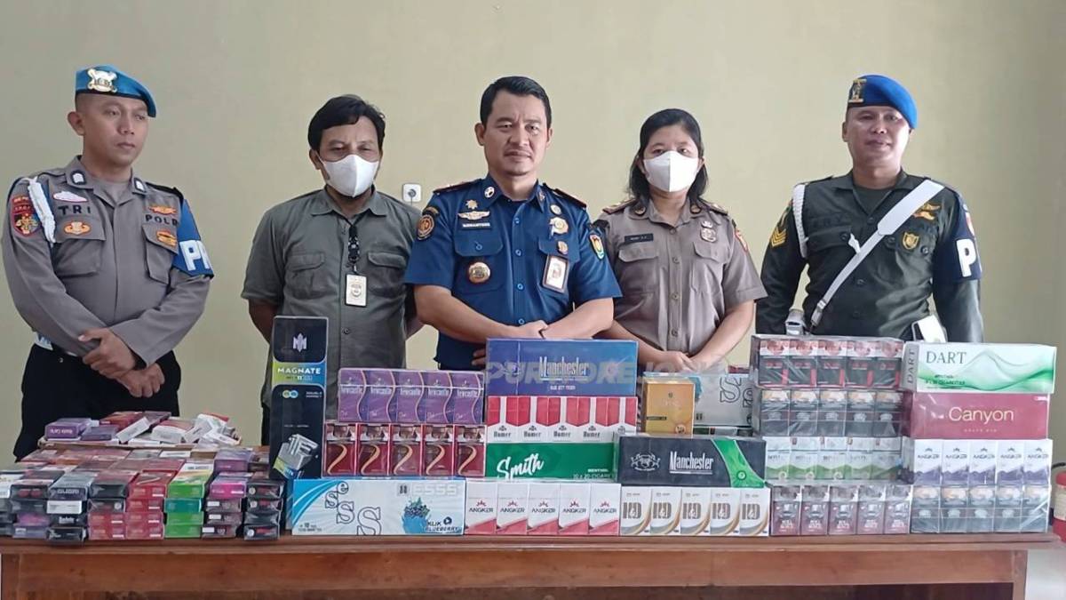 Satpol PP dan Bea Cukai Magelang Amankan 13.292 Batang Rokok Ilegal di Purworejo, Kerugian Negara Capai Rp 11 Juta