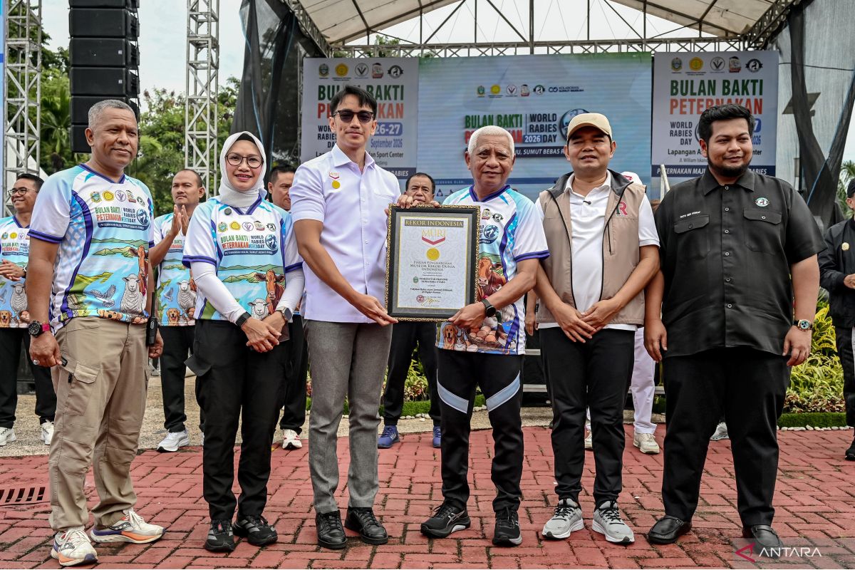 Pemprov Sumut Deklarasikan Bebas Rabies 2030, 15.000 Dosis Vaksin Raih Rekor MURI
