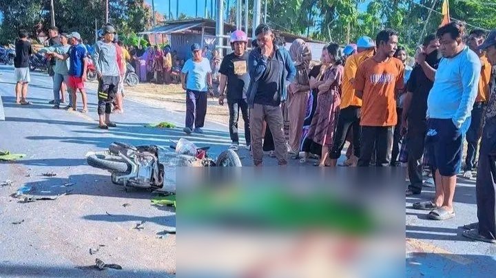 Dua Pemuda Tewas di Tempat Usai Motor Honda Beat Tabrak Truk di Jalan Poros Kendari-Moramo
