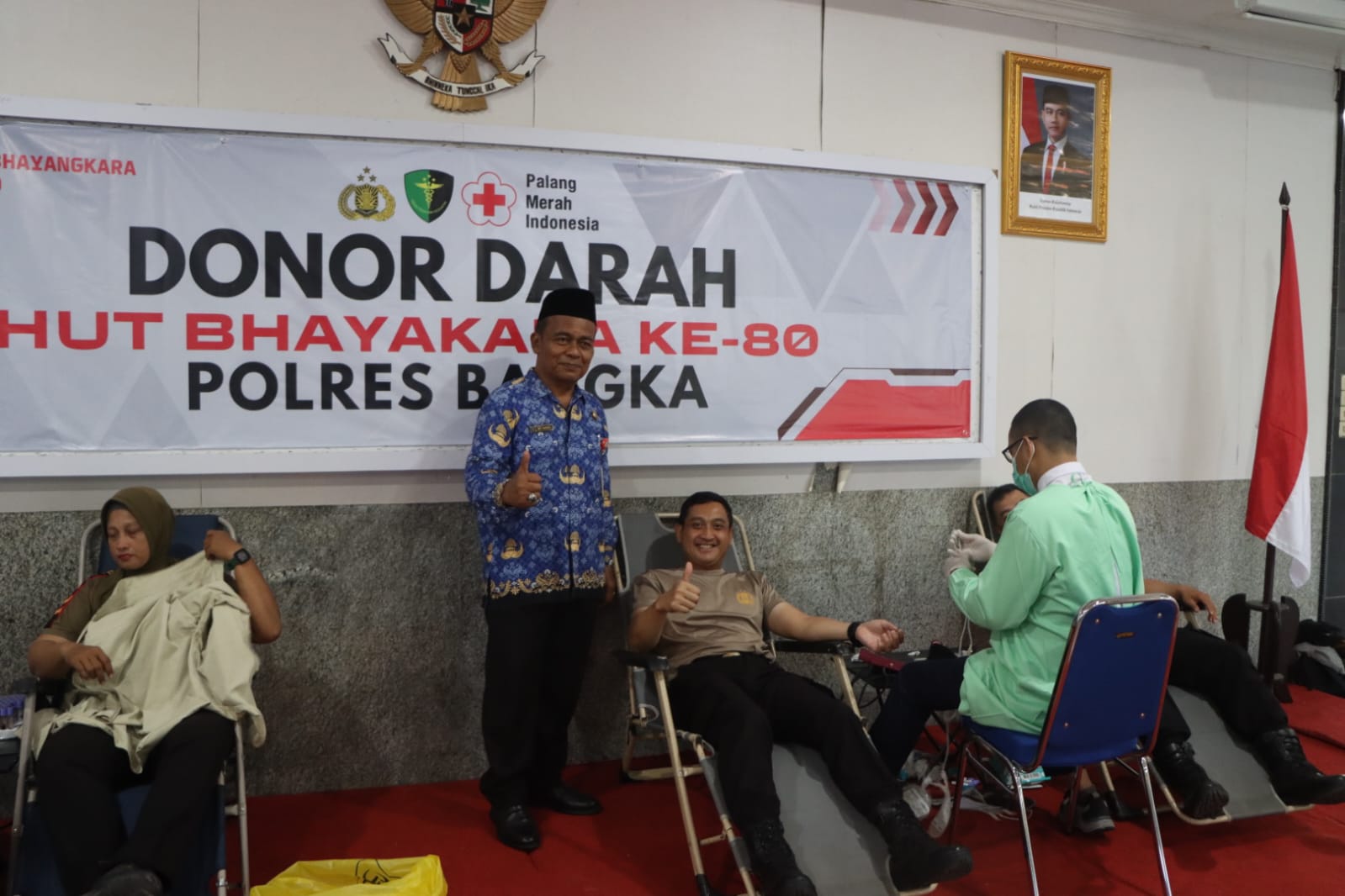 Polres Bangka Kumpulkan 46 Kantong Darah di HUT Bhayangkara ke-80, 27 Peserta Gagal Donor karena Screening Kesehatan
