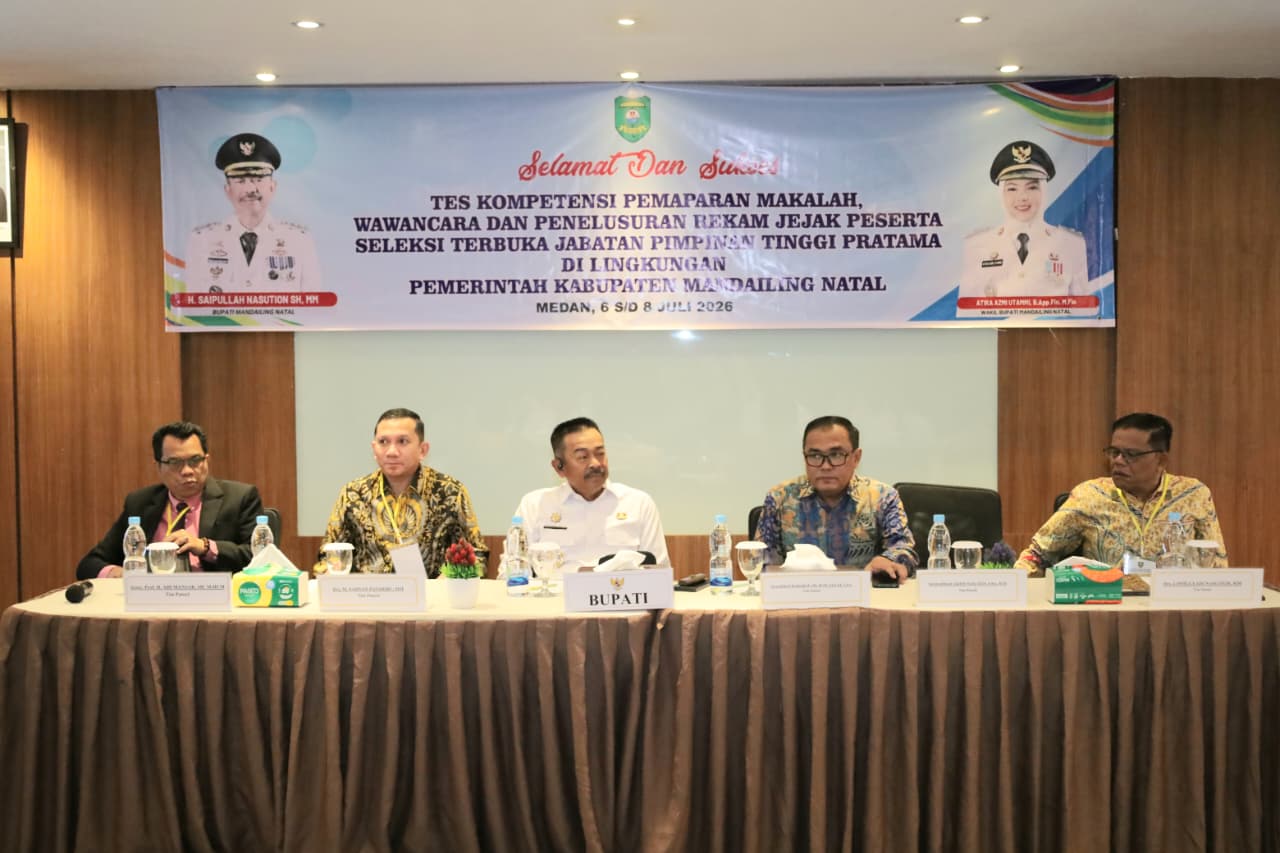Bupati Mandailing Natal Saipullah Nasution Buka Lelang Jabatan Pimpinan Tinggi Pratama, 3 Hal yang Perlu Diketahui Peserta