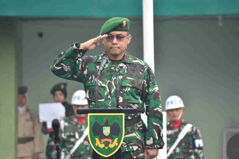Kasilog Kasrem 043/Gatam Bacakan Amanat Pangdam di Upacara Bulanan Metro, Evaluasi Program dan Dukung Koperasi Desa Merah Putih