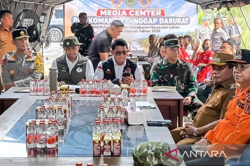 BNPB Perkuat Operasi Darat Tangani Karhutla di Kapuas, Water Bombing Terkendala Kabut Asap