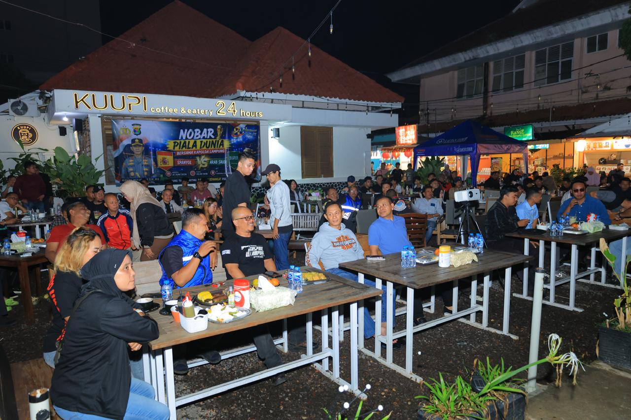Nobar Piala Dunia 2026 Bareng Kapolda Lampung di Bandar Lampung Satukan Mahasiswa, Ojol, hingga Tokoh Pemuda