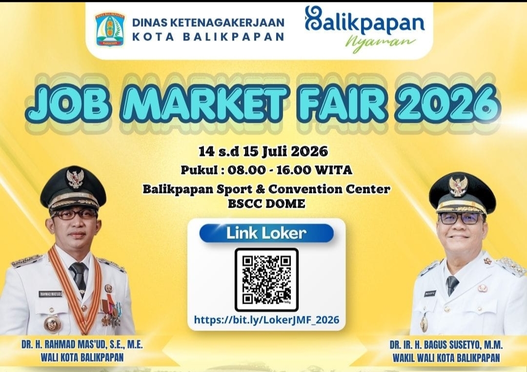 2.044 Lowongan Kerja Dibuka di Job Market Fair Balikpapan 2026, Disnaker Targetkan Serap Ribuan Pencari Kerja Lokal