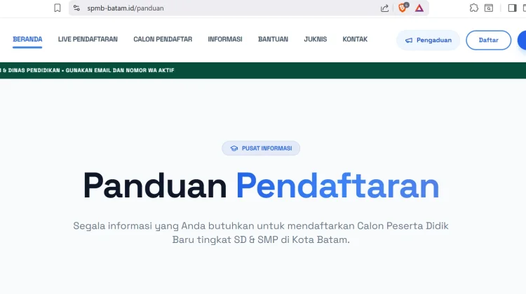 Disdik Batam Buka Penerimaan Siswa Baru SD Negeri Juni 2026, Ini Syarat dan Jadwal Pendaftaran