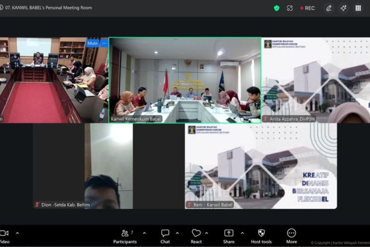 Kanwil Kemenkum Babel Harmonisasi 7 Rancangan Regulasi Beltim, Termasuk Perubahan BUMD dan Penghargaan ASN