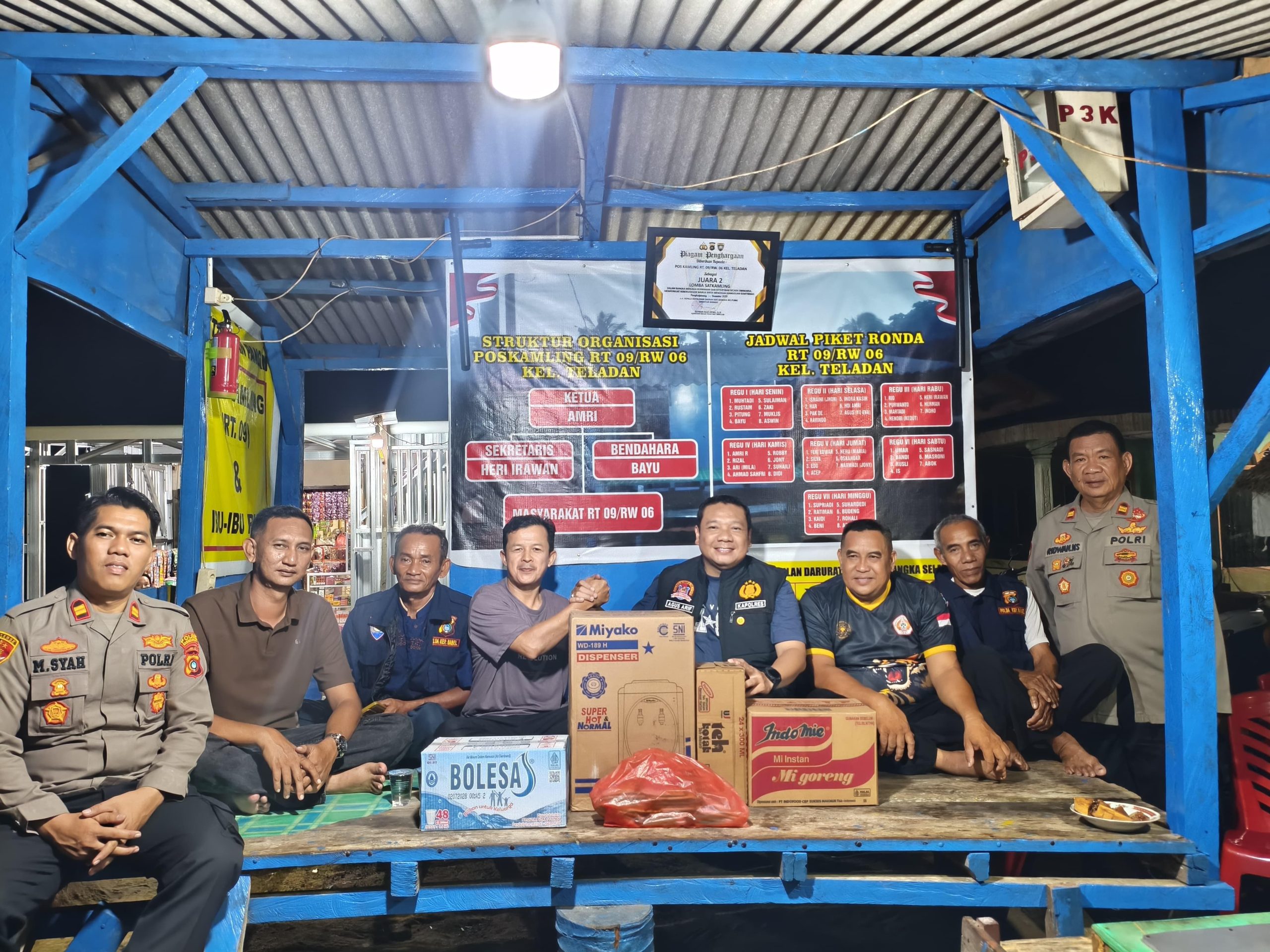 Polres Bangka Selatan Sambangi Pos Kamling Juara II Siskamling, Apresiasi Warga Teladan yang Kompak Jaga Lingkungan