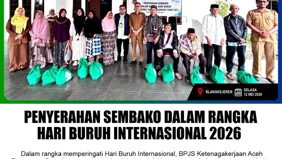 Peringati May Day, BPJS Ketenagakerjaan dan Pemkab Gayo Lues Salurkan Bantuan ke Warga Terdampak Bencana