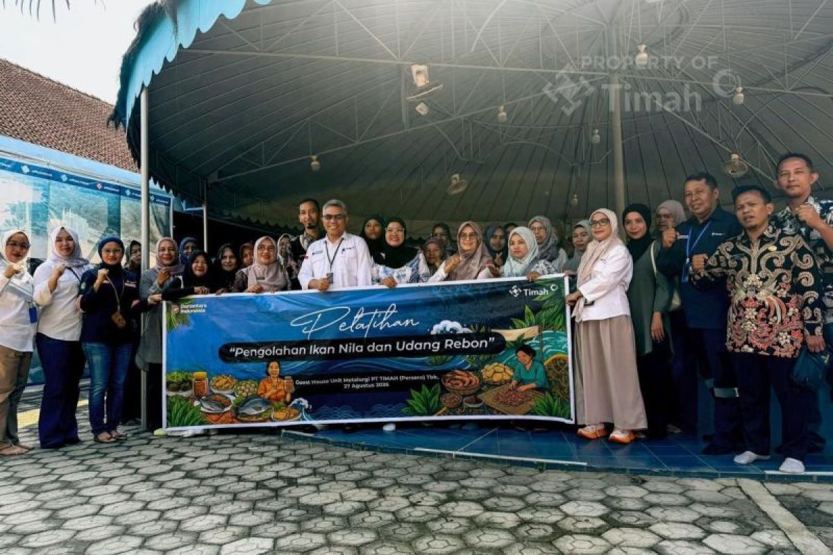 PT Timah Latih UMKM Bangka Barat Olah Ikan Nila dan Udang Rebon Jadi Produk Bernilai Tinggi
