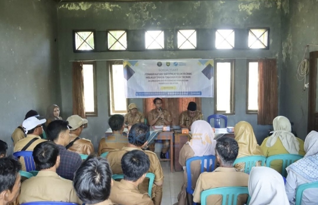 Diskominfo Bengkulu Selatan Sosialisasi Tanda Tangan Elektronik di Kedurang Ilir