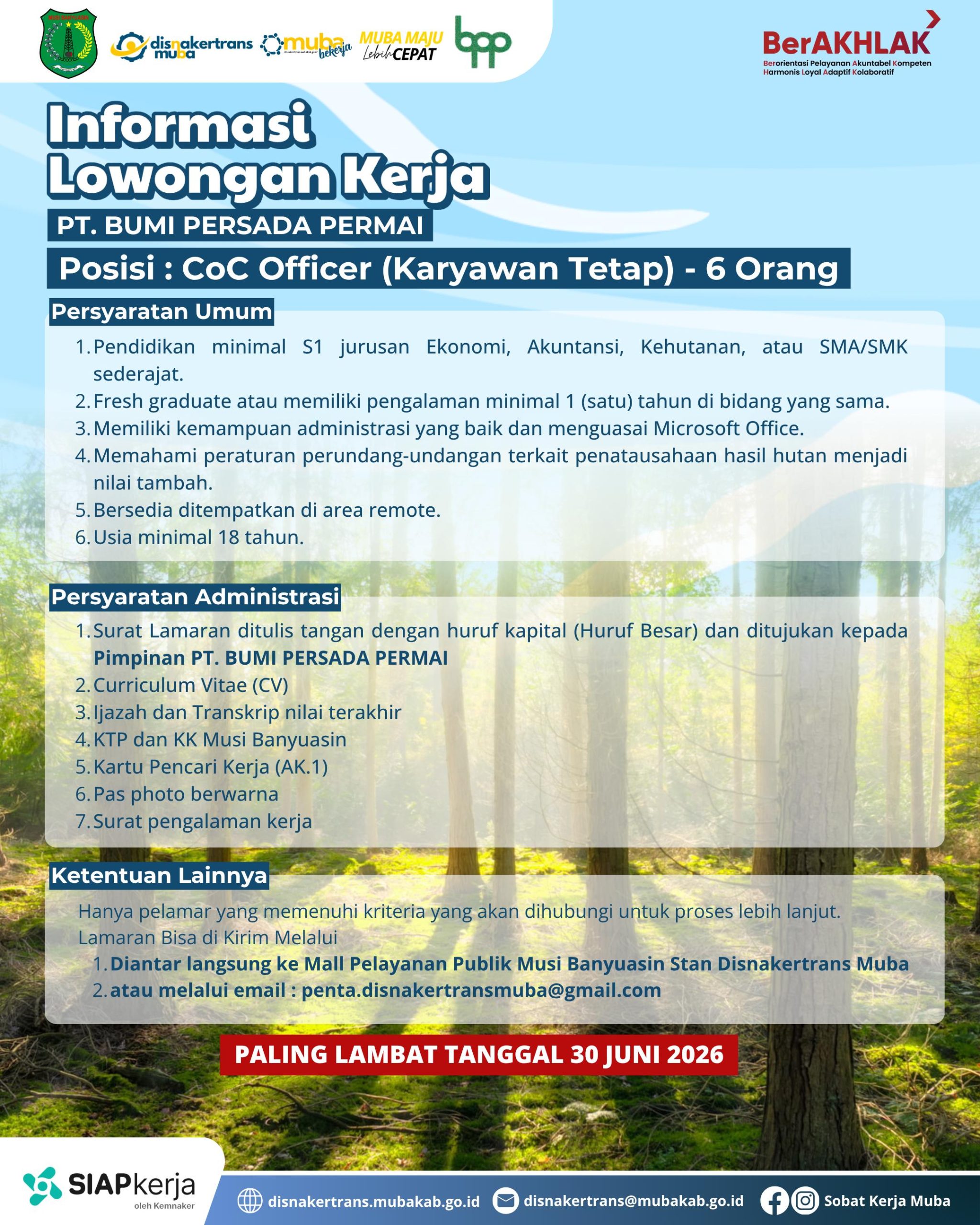 Pemkab Muba Wajibkan Pelamar Kerja di PT Bumi Persada Permai Miliki KTP dan KK Lokal, Perda Tenaga Kerja Daerah Ditegakkan