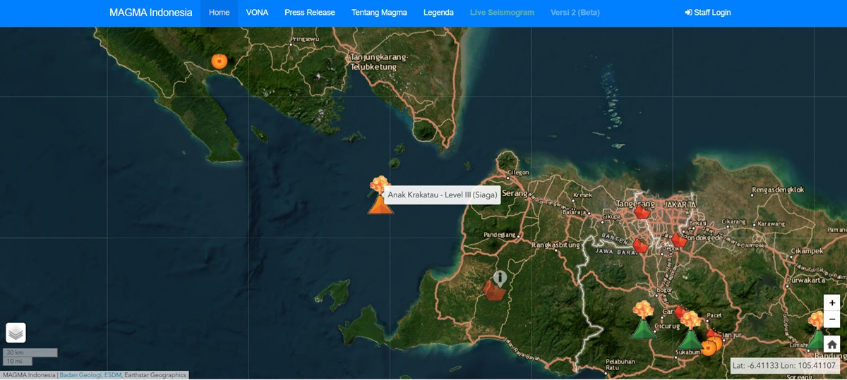 Gunung Anak Krakatau Level III Siaga, Radius Bahaya 3 Kilometer dan Imbauan Waspada Tsunami Hoaks