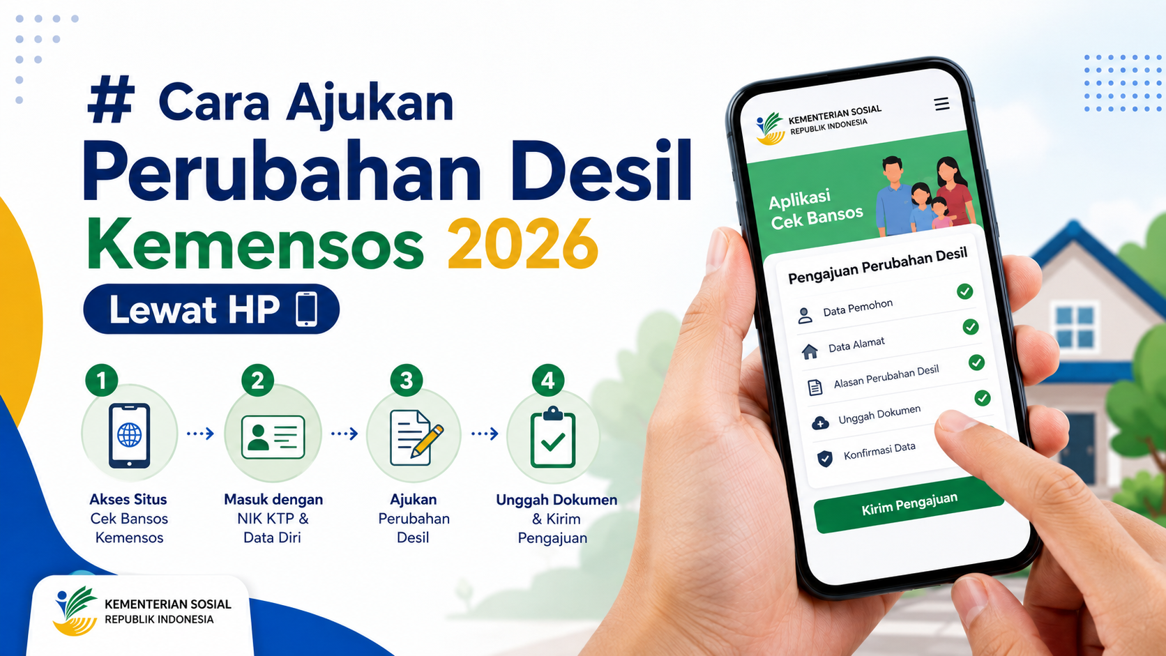 Cara Ajukan Perubahan Desil Kemensos 2026, Online dan Offline