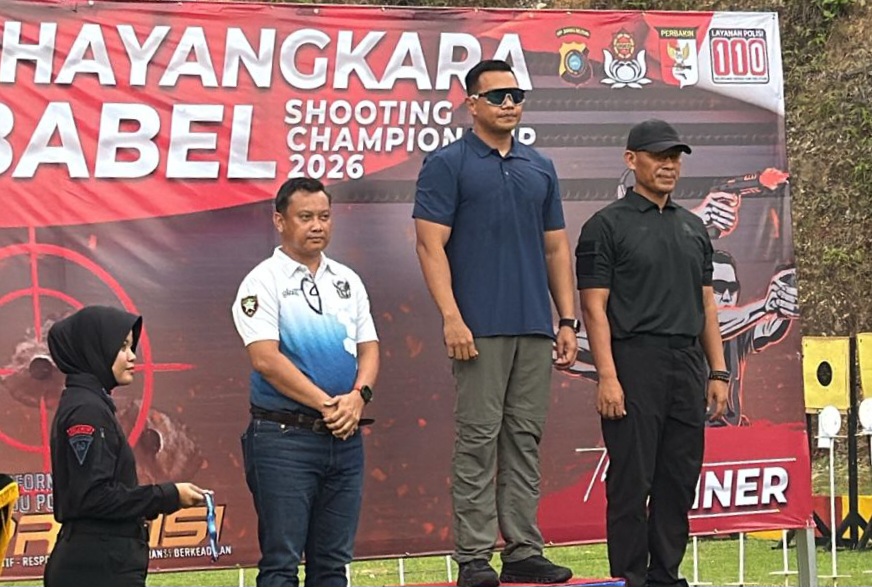 Wakapolres Bangka Barat Raih Juara III Kelas Eksekutif Bhayangkara Babel Shooting Championship 2026
