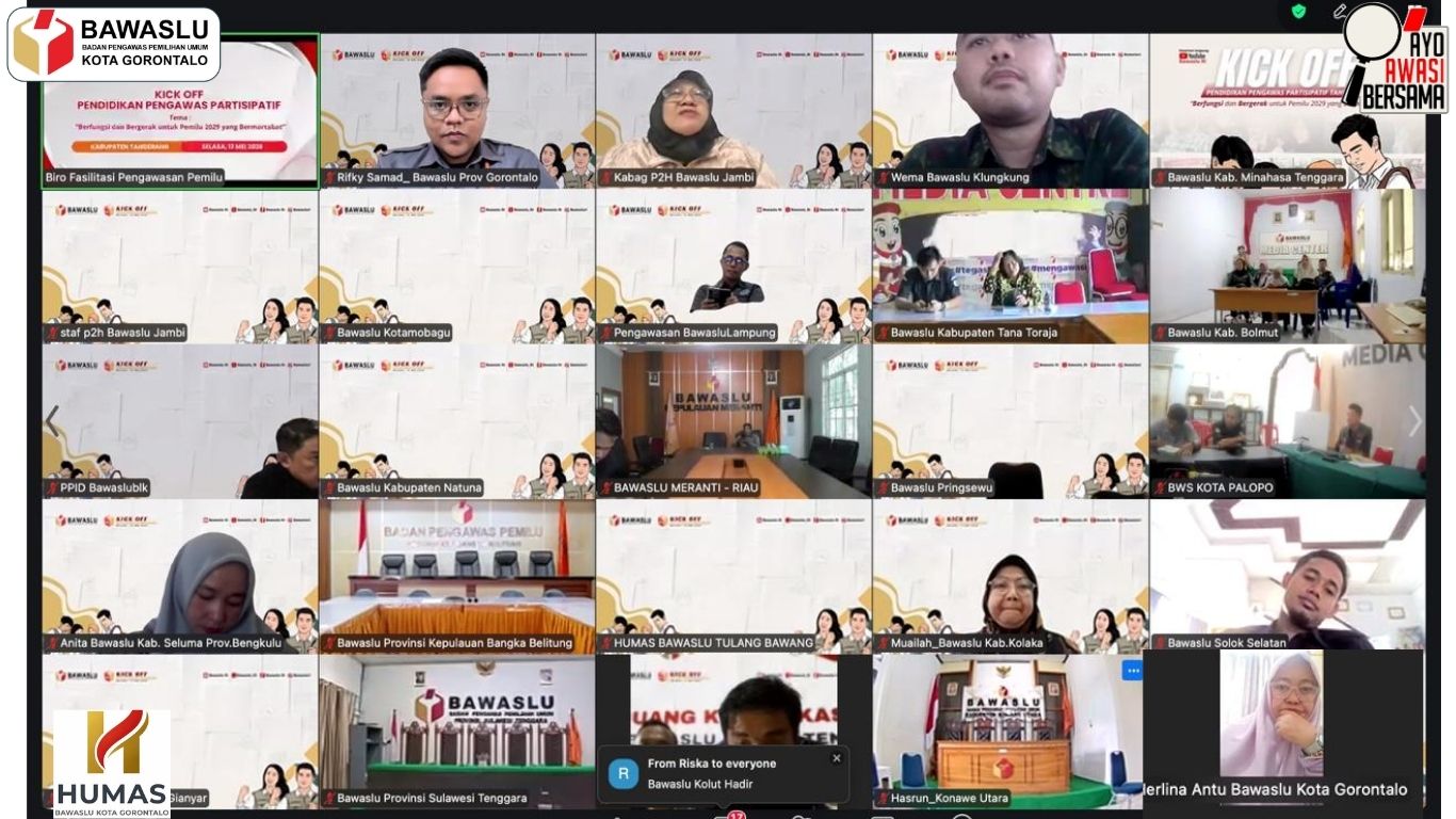 Bawaslu Kota Gorontalo Siapkan Agen Pengawasan Partisipatif untuk Pemilu 2029, Ikuti Kick Off P2P 2026