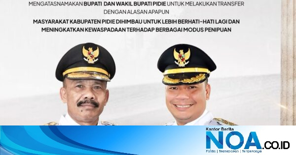 Catut Nama Bupati Pidie dan Wakil Bupati, Pelaku Penipuan Telepon dan WhatsApp Incar Data Pribadi Warga