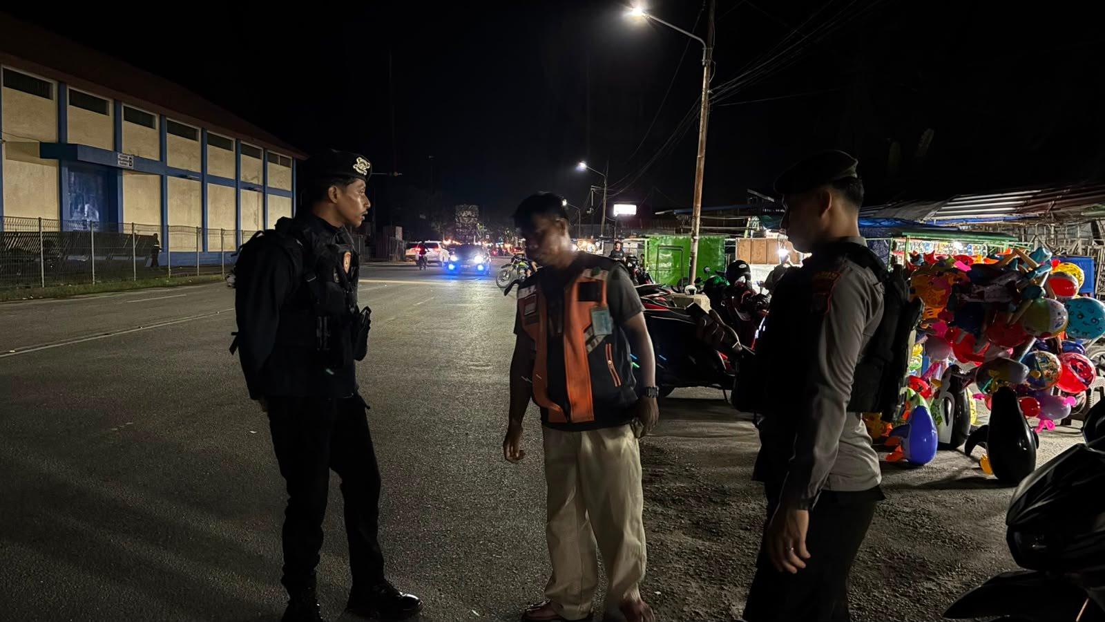 Patroli Malam Sat Samapta Polresta Bulungan Digencarkan, Pasar Induk Jadi Sasaran Utama Antisipasi Kriminalitas