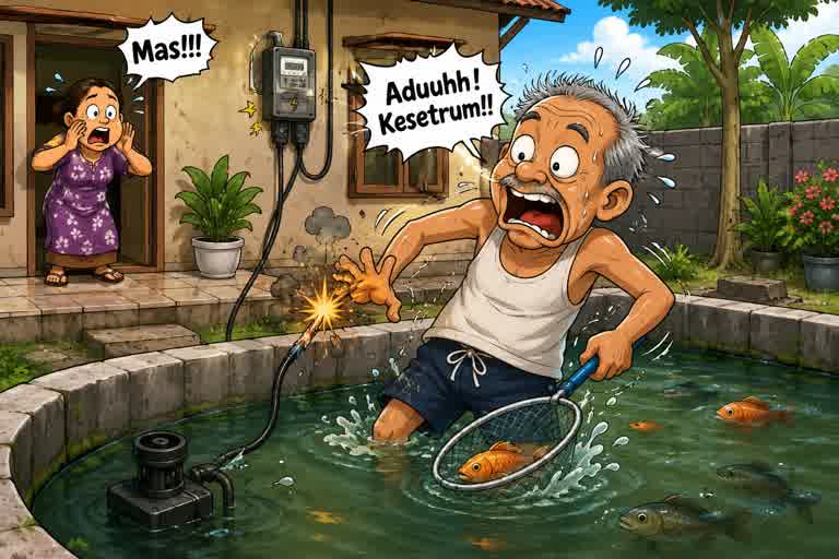 Kabel Mesin Air Terkelupas Tewaskan Lansia di Blora Saat Bersihkan Kolam Ikan, Polisi Ingatkan Bahaya Instalasi Listrik