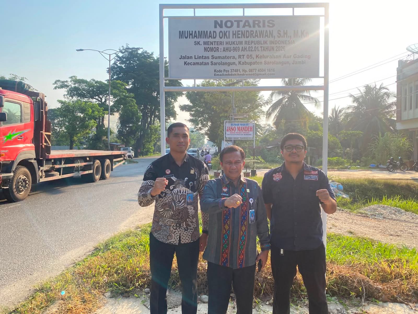 Kakanwil Kemenkum Jambi Jonson Siagian Tinjau Langsung Notaris Baru di Sarolangun, Ini yang Diperiksa