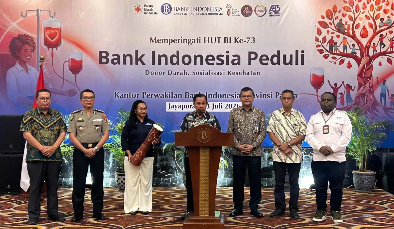 BI Papua Kumpulkan 591 Kantong Darah di Jayapura, Hadirkan Edukasi Stunting hingga TBC untuk 1.121 Pengunjung